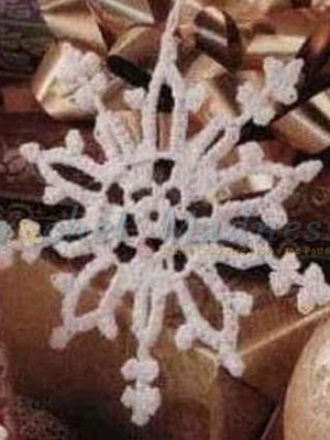 Novogodisnji Snowflake Heklana Pahuljica